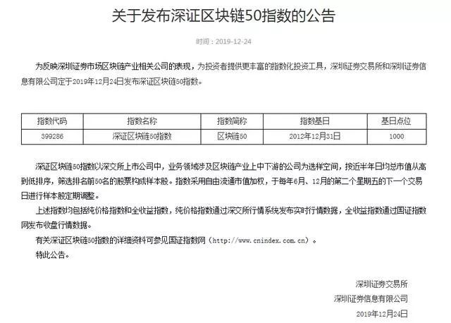 深證區(qū)塊鏈50指數(shù)發(fā)布 遠光軟件入選樣本股